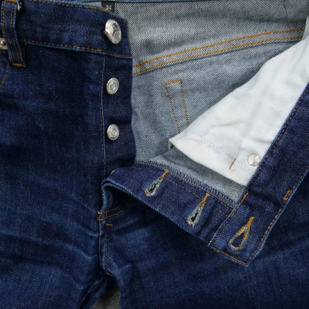 APC Jeans Mens 34 Blue Petit Standard Slim Straight Denim Button Fly Dark Wash